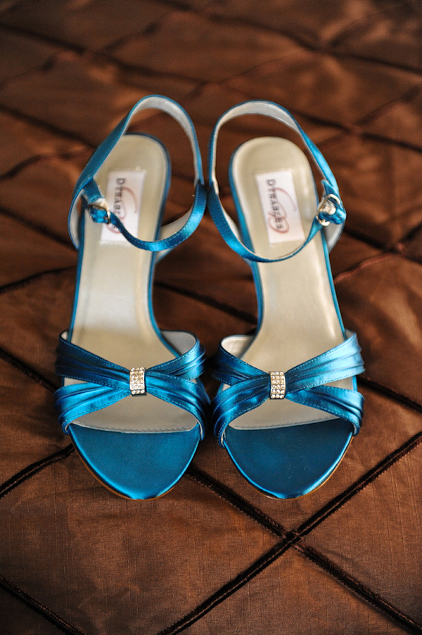 Blue Slingback Dyeables shoes - wedding photo by Kenny Nakai Photography
